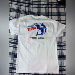 Medium Red Cross shark-week Tshirt